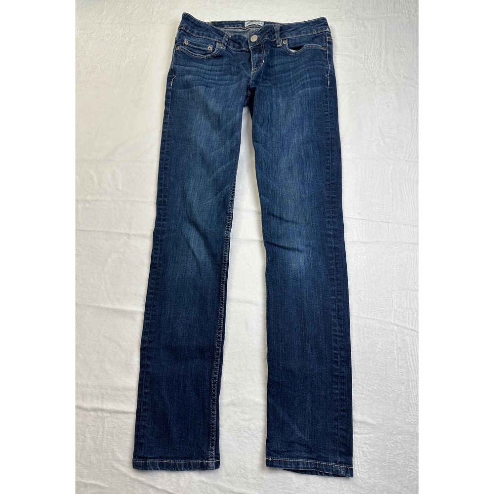 Aeropostale Bayla Skinny Jeans Women 7/8 Dark Wash Low Rise Stretch Denim